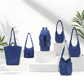 橢圓帆船式設計環(huán)保rpet再生料月牙包lulu輕便調(diào)節(jié)肩帶單肩包定制